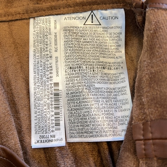 NWT Zara Faux Leather Pinafore Mini Dress - Picture 9 of 11